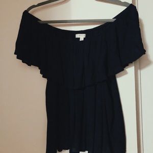 Navy blue Off the shoulder top